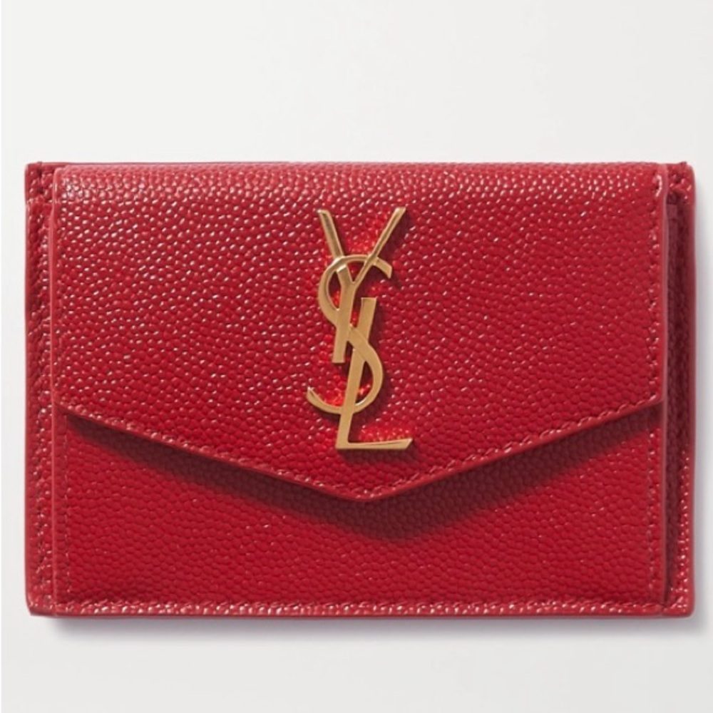 Saint Laurent Uptown Card Case in red